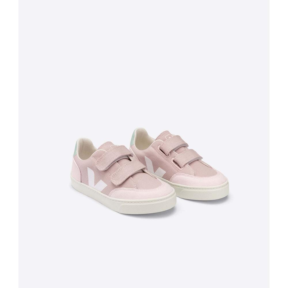 Veja V-12 CANVAS Kids' Shoes Pink | CA 803HAP